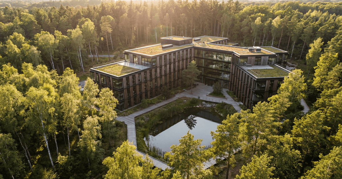 Kura Apps kontoret omgivet af dansk natur